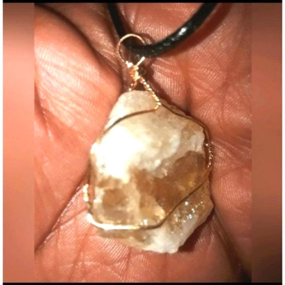 Hand crafted crystal pendant necklace